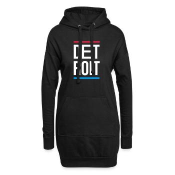 Logo-Design der Stadt Detroit - Hoodie-Kleid - Schwarz - Vorne