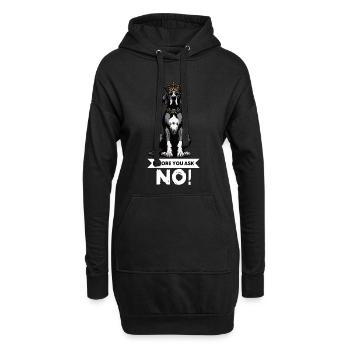 Avant de demander à un grand dogue grand dogue propriétaire de dogue allemand - Sweat-shirt à capuche long Femme - noir - Devant