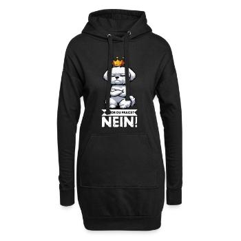 Avant que vous ne demandiez : No Malteser Malteserbesitzer - Sweat-shirt à capuche long Femme - noir - Devant