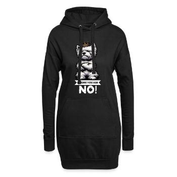 Avant de demander Westie, terrier des Highlands de l’Ouest - Sweat-shirt à capuche long Femme - noir - Devant