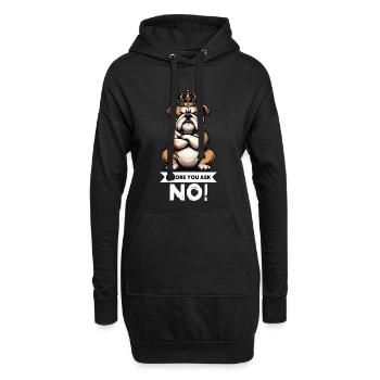Avant que vous ne demandiez les bully bully du bouledogue anglais - Sweat-shirt à capuche long Femme - noir - Devant