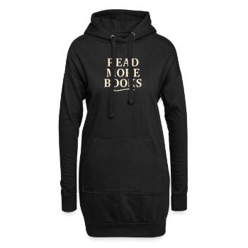 Lesen Sie weitere Bücher - Hoodie-Kleid - Schwarz - Vorne