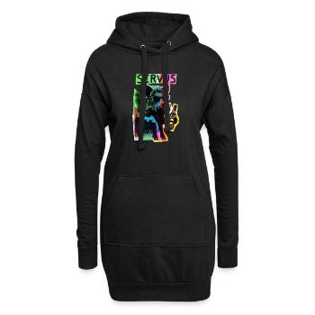 Sanglier alpin frais - Sweat-shirt à capuche long Femme - noir - Devant