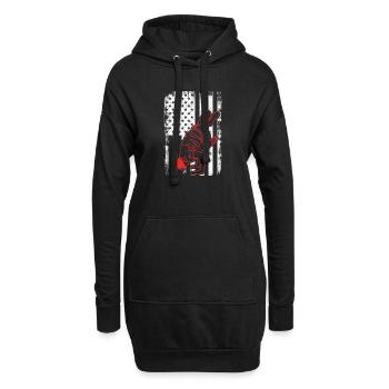 Danseur patriotique de break du drapeau américain - Sweat-shirt à capuche long Femme - noir - Devant