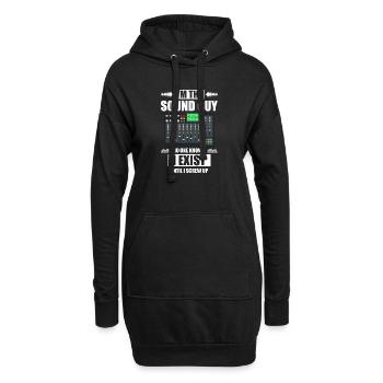 Je suis le technicien du son, ingénieur du son - Sweat-shirt à capuche long Femme - noir - Devant