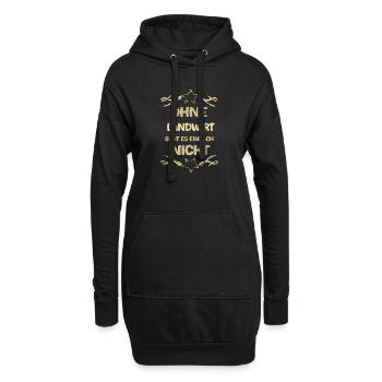 Landwirt als Spruch - Hoodie-Kleid - Schwarz - Vorne