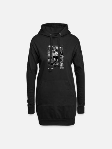 Équipage - Blanc - Sweat-shirt à capuche long Femme - noir