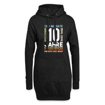 10 Jahre Geburtstag Kind Cool drauf Geschenk - Hoodie-Kleid - Schwarz - Vorne
