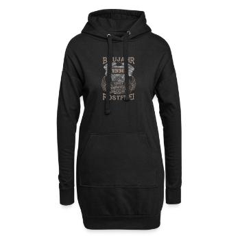 Baujahr XXXX und immer noch Rostfrei 1990 - Hoodie-Kleid - Schwarz - Vorne