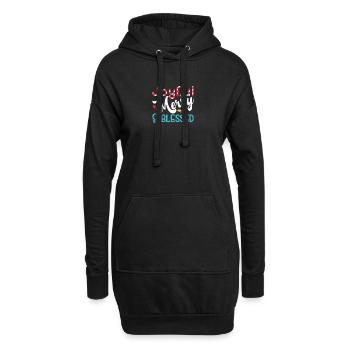 Freudig fröhlich und gesegnet - Hoodie-Kleid - Schwarz - Vorne