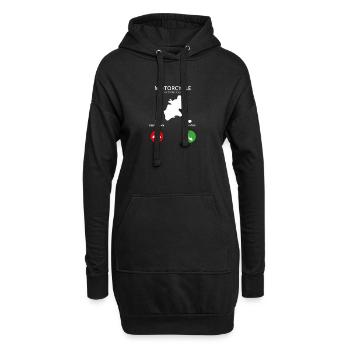 Call Mobile Anruf bike motorcycle motorrad - Hoodie-Kleid - Schwarz - Vorne