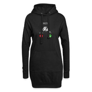Call Mobile Anruf tractor traktor landwirt - Hoodie-Kleid - Schwarz - Vorne