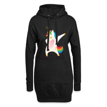 Funny Unicorn Dabbing | Dab Dance - Sweat-shirt à capuche long Femme - noir - Devant