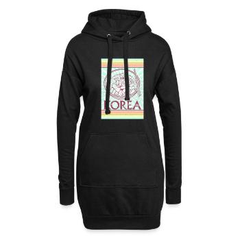 Cuisine coréenne Bibimbap Plat Ramen Riz - Sweat-shirt à capuche long Femme - noir - Devant