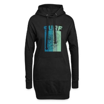 Bali, Indonésie, Vacances d’été, Voyage, Surf - Sweat-shirt à capuche long Femme - noir - Devant