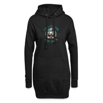 Je le fais pour la blague drôle d’adulte de Ho Noël - Sweat-shirt à capuche long Femme - noir - Devant