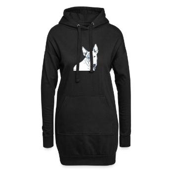 Bull Terrier - Sweat-shirt à capuche long Femme - noir - Devant
