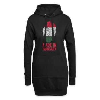 Made in Hungary / Gemacht in Ungarn Magyarország - Hoodie-Kleid - Schwarz - Vorne