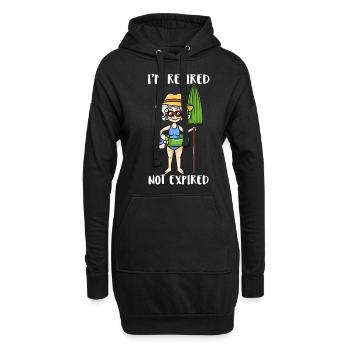 I'm Retired Not Expired Grandma Retirement Gift - Hoodie Dress - black - Front