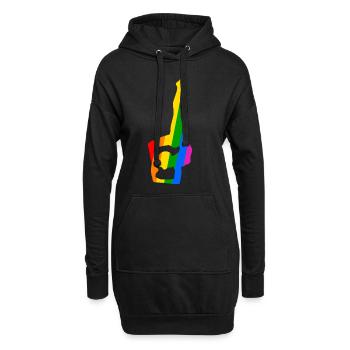 Yoga coloré en pose flexible - Sweat-shirt à capuche long Femme - noir - Devant