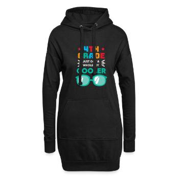 La 4e année est devenue beaucoup plus cool. - Sweat-shirt à capuche long Femme - noir - Devant