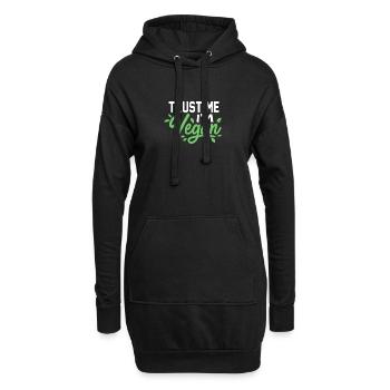 Vertrau mir ich bin Vegan trust me i´m vegan - Hoodie-Kleid - Schwarz - Vorne