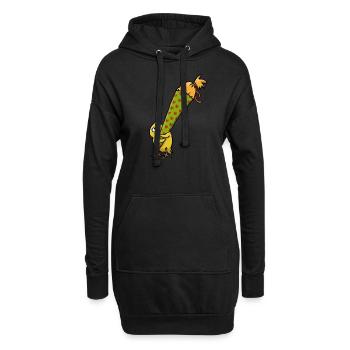 Küken mit Schultüte - Hoodie-Kleid - Schwarz - Vorne