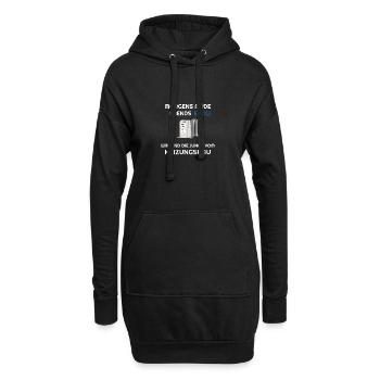 Heizungsbau - Hoodie-Kleid - Schwarz - Vorne