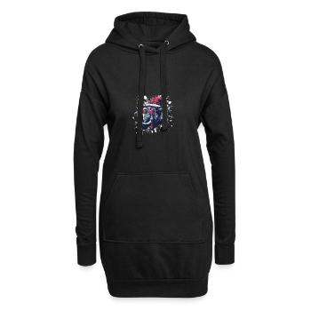 Elephant Mammoth Christmas Funny - Hoodie Dress - black - Front