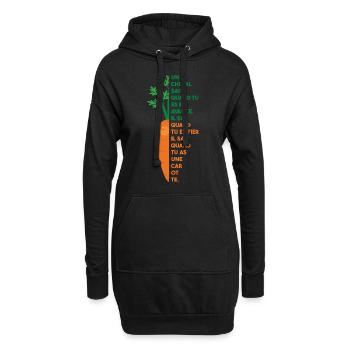 Carotte Chevaux - Sweat-shirt à capuche long Femme - noir - Devant