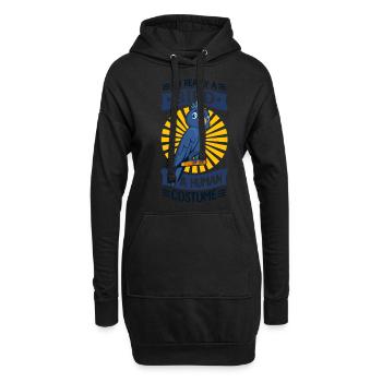 Papagei Sittich - Hoodie-Kleid - Schwarz - Vorne