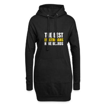 Die besten Elektriker haben Bärte - Hoodie-Kleid - Schwarz - Vorne