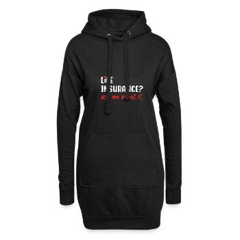 Lebensversicherung Fragen Sie mich danach - Hoodie-Kleid - Schwarz - Vorne