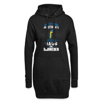 Schweden Flagge Schwedisch Geschenk - Hoodie-Kleid - Schwarz - Vorne