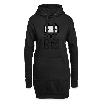 ride electric battery - Hoodie-Kleid - Schwarz - Vorne