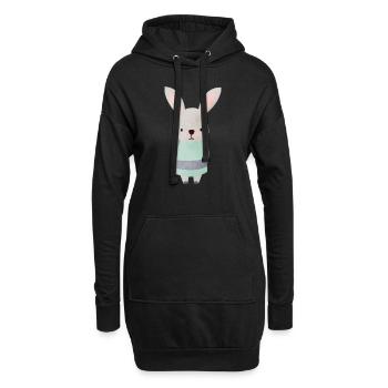 Cuillère à lièvre - Sweat-shirt à capuche long Femme - noir - Devant