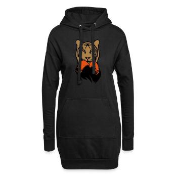Tiger Boxer Boxer Boxer Boxer - Hoodie-Kleid - Schwarz - Vorne