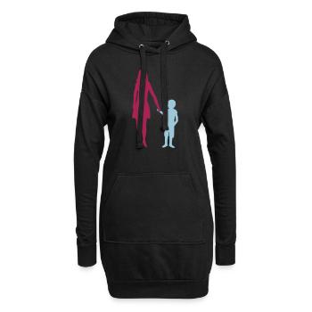 Mama Familie Sohn - Hoodie-Kleid - Schwarz - Vorne