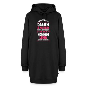 Lena - Hoodie-Kleid - Schwarz - Vorne