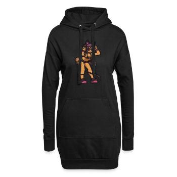 Katze Cosplay - Hoodie-Kleid - Schwarz - Vorne