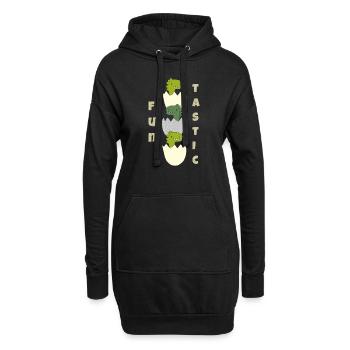 Dino Fun Tastic - Sweat-shirt à capuche long Femme - noir - Devant