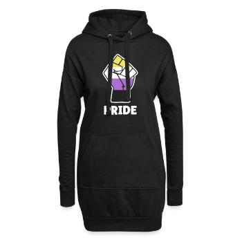 Pride Nonbinary Pride Fist Design for Equality - Hoodie Dress - black - Front