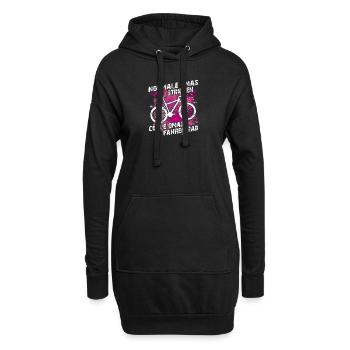 Coole Oma fährt Fahrrad lustiger Omaspruch - Hoodie-Kleid - Schwarz - Vorne