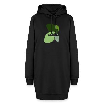 Kajakfahren Rafting - Hoodie-Kleid - Schwarz - Vorne - AI Model Female 172 light (172cm)