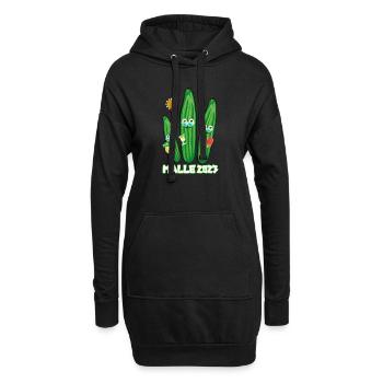 gurken familie,gurken,gurke,malle, Mallorca - Hoodie-Kleid - Schwarz - Vorne