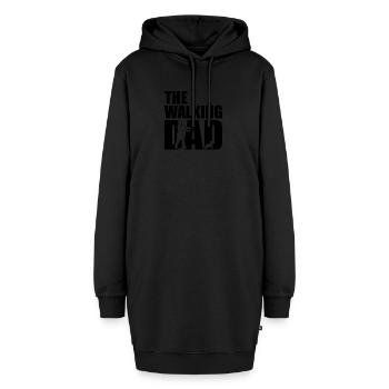 THE WALKING DAD - Hoodie-Kleid - Schwarz - Vorne - AI Model Female 172 light (172cm)