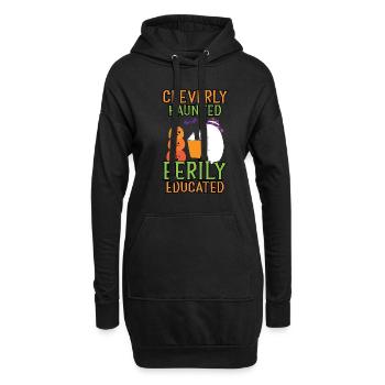 Clever spukender unheimlich gebildeter Lehrer Hall - Hoodie-Kleid - Schwarz - Vorne