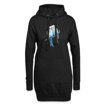 Budgies - Sweat-shirt à capuche long Femme - noir - Devant