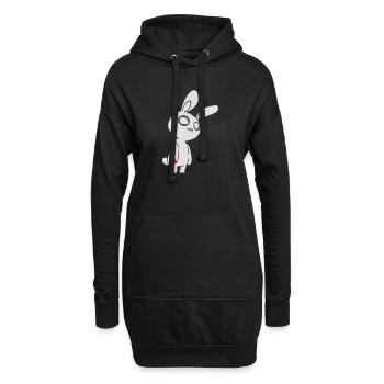 Zombie Hase – Gothic Bunny Halloween Blut Shirt - Hoodie-Kleid - Schwarz - Vorne