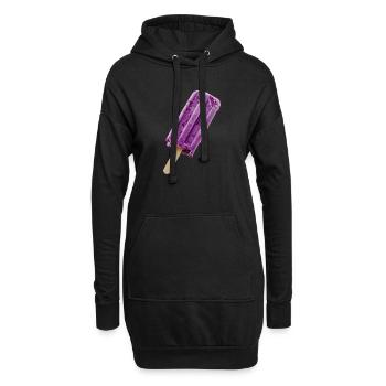 Lila Eis am Stil - Hoodie-Kleid - Schwarz - Vorne